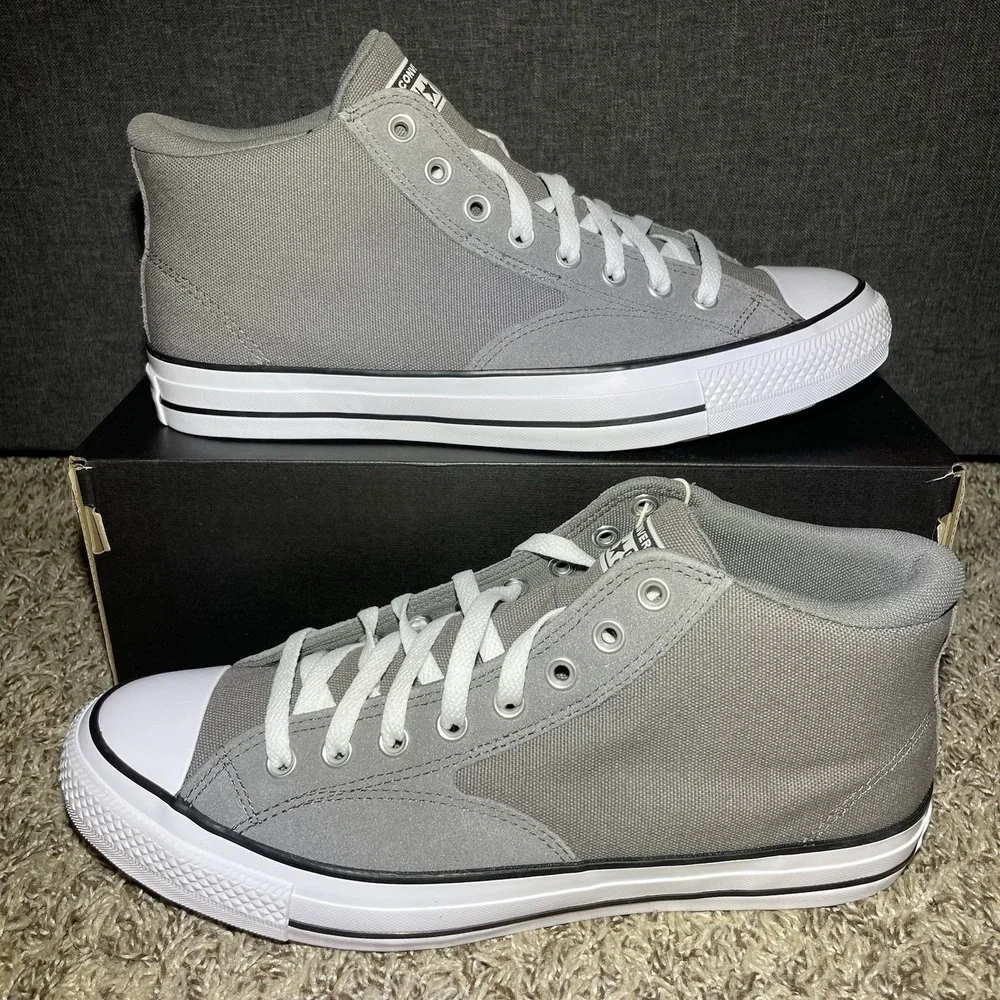 Converse CTAS Malden Street Sharkskin Grey Shoes Mens Sz 12 Mid Top Sneakers NEW - Picture 2 of 7